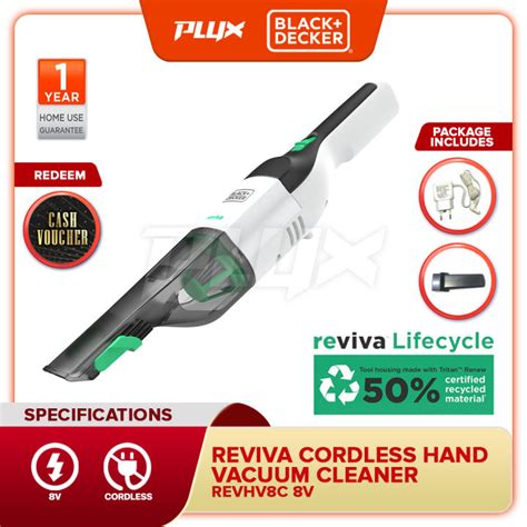 Black Decker Reviva 8V Cordless Hand Vacuum Cleaner REVHV8C Lazada