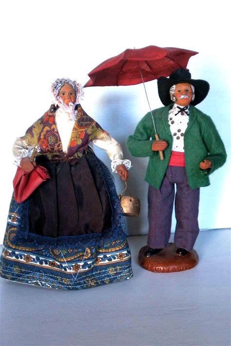 SANTON DE PROVENCE LES PETITS VIEUX AVEC DES PARAPLUIES SIGNE