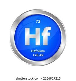 Icon Structure Hafnium Hf Chemical Element Stock Vector (Royalty Free ...