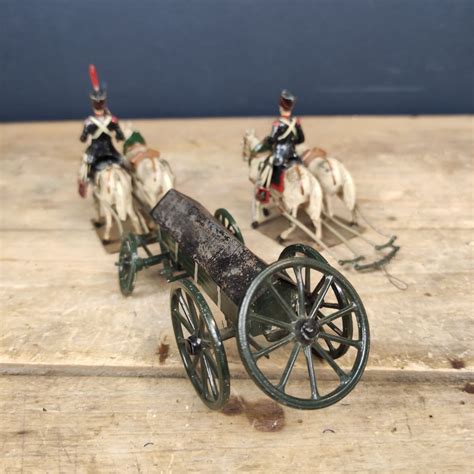 Soldats De Plomb Anciens Cbg Mignot France Chevaux Chariot