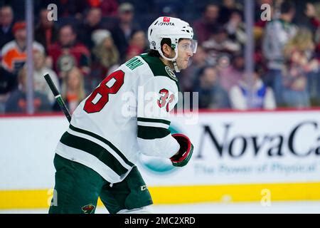 Minnesota Wild's Ryan Hartman plays during an NHL hockey game, Thursday