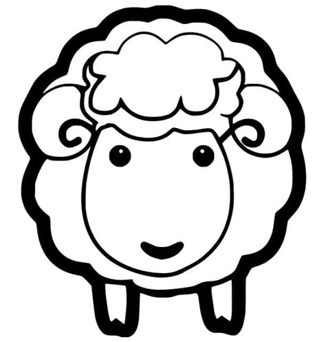 Coloriage Bébé Mouton télécharger et imprimer gratuit sur