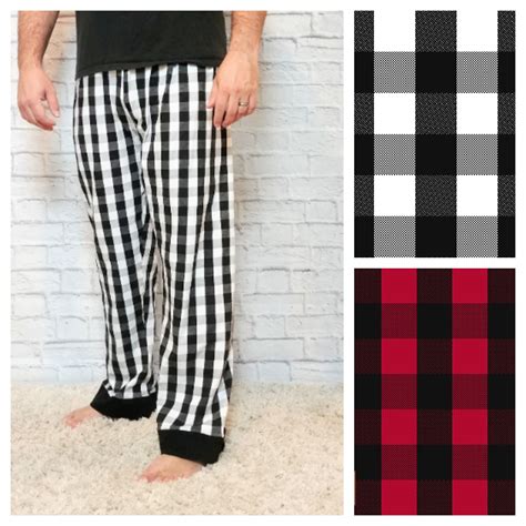 Black And White Buffalo Plaid Pajamas Mens Off 55