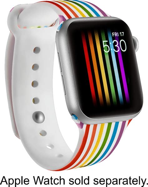 Modal Active Silicone Band For Apple Watch Mm And Mm Pride Stripe