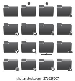 Basic Folder Icons Set Stock Vector Royalty Free 276529307 Shutterstock