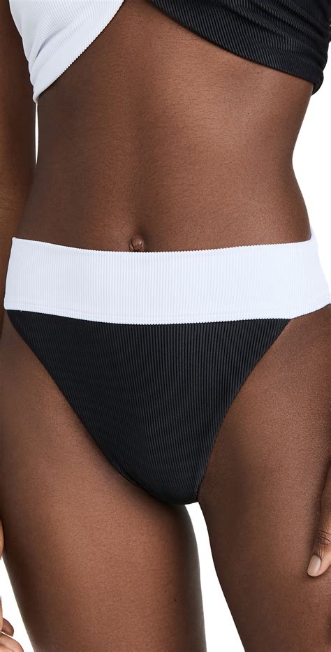 Buy Beach Riot Cecilia Bikini Bottoms Black White At 50 Off