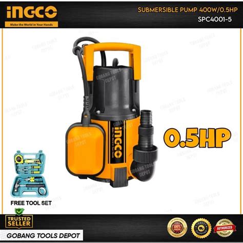 Ingco Submersible Pump W Hp Spc Copper Motor With