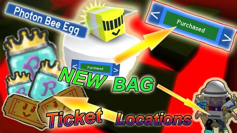 BUYING PHOTON BEE New TICKET JELLY LOCATIONS Roblox Bee