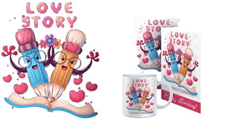 Love Story Poster And Merchandising Pretty Story Vector Vector, Pretty ...