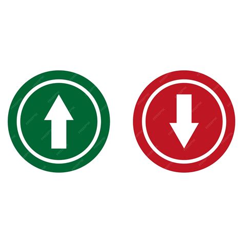 Premium Vector Green Up Down Button Vector Illustration