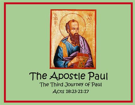 The Apostle Paul The Third Journey Of Book 499315