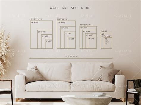 Frame Size Comparison Chart Mockup Wall Art Size Guide Etsy Uk Images