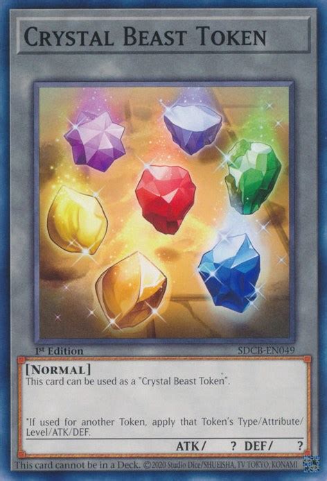 Crystal Beast Token Structure Deck Legend Of The Crystal Beasts Yugioh