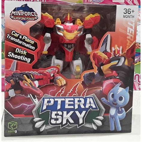 Jual Sale Mainan Robot Mini Force Super Dino Power Ptera Sky Original