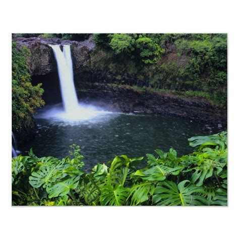 Rainbow Falls Mammoth Rainbow Falls Hilo New York Poster Big Island