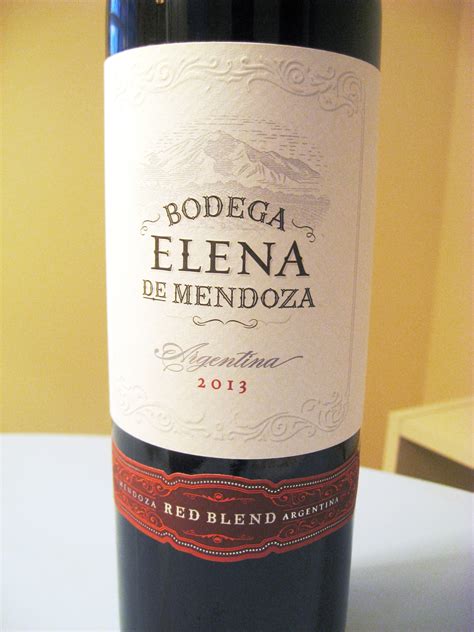 Bodega Elena De Mendoza Red Blend 2013 A Lighter Styled Red Wine