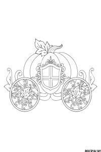 Pumpkin Carriage Coloring Page | Coloring Carriages