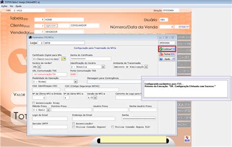 VITRINE NFCE Parametrização NFC e Central de Atendimento TOTVS