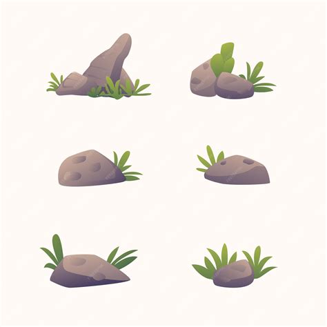 Premium Vector Rocks Collection Premium Vector Illustration