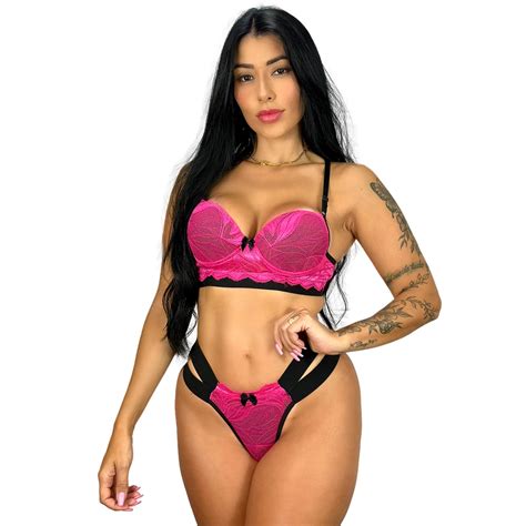 Conjunto Lingerie Calcinha Suti Bojo Sexy Estili Lingerie Feminina Lingerie Sensual