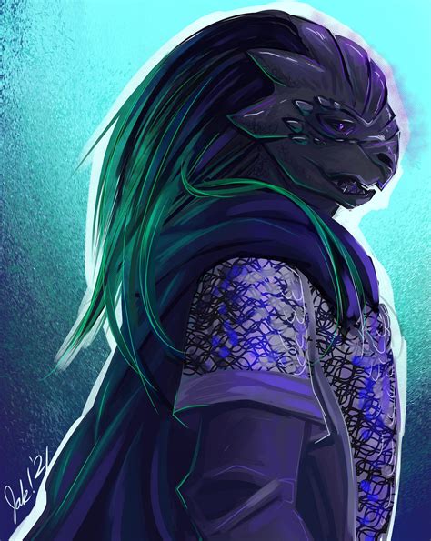 [Art] Medrash Kodra, Ravenite dragonborn rogue, art by @mollyartwork : r/DnD