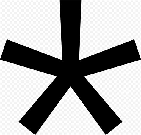 Check Mark Emoji Asterisk Symbol Logo Star Black Line Symmetry