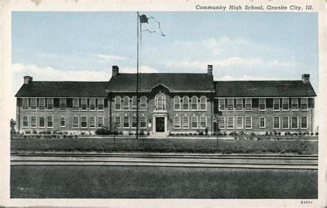 Community High School Granite City, IL Postcard