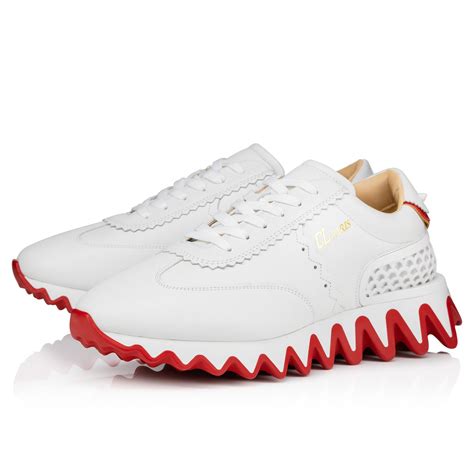 Loubishark White Calf Leather Men Shoes Christian Louboutin