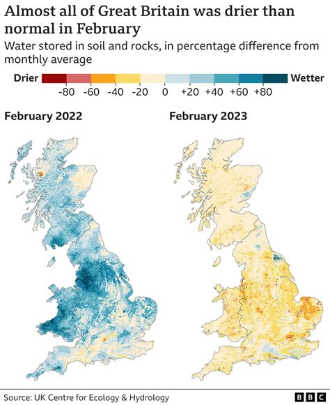 Drought risk to England regions after dry February, scientists warn