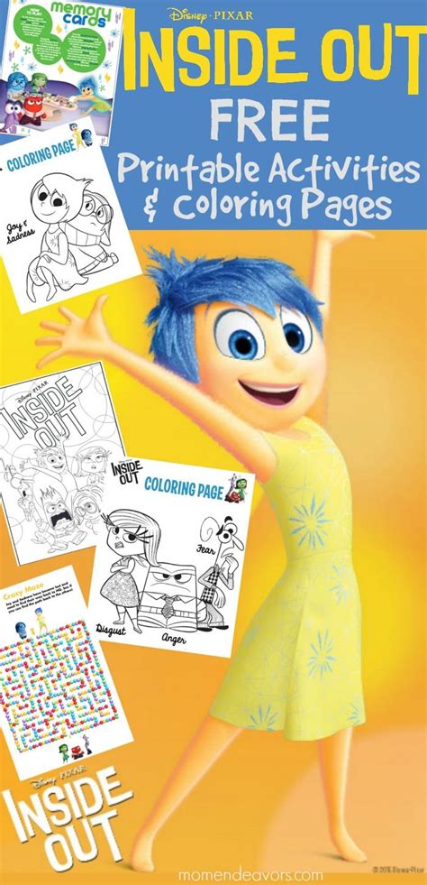 Disney Pixar Inside Out Printable Activities Coloring Pages Artofit