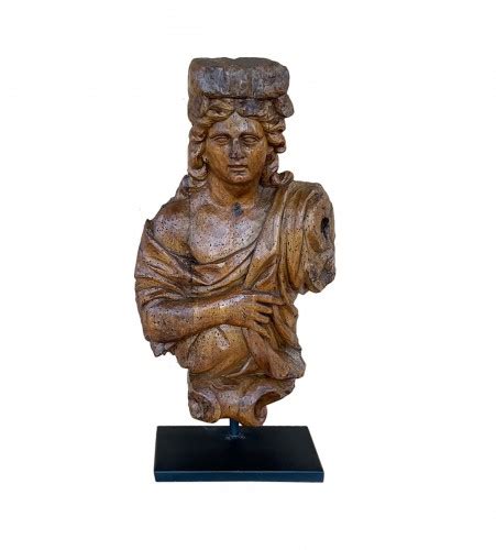 Cariatide en bois sculpté du 16e sièce XVIe siècle N 102349