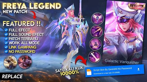 TERBARU Script Skin Freya Legend No Password Full Effect Voice