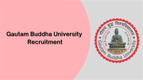 Gautam Buddha University Recruitment Professor