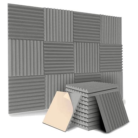 12 Pack SelfAdhesive Acoustic Panels, Sound Proof Foam Panels, High Density Soundproofing Wall ...