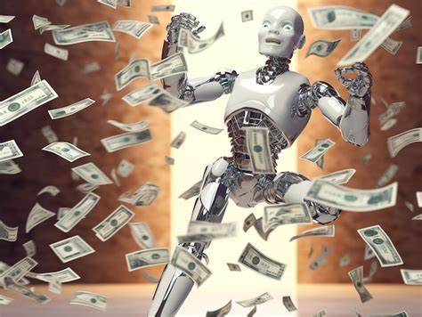 Premium Ai Image Rich Ai Robot With Lots Of Money Future Robot Jobs