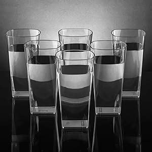 Buy Vetalic Square Fiber Glass Set For Water Plastic Glass Set