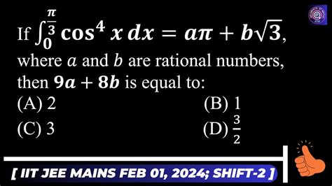 Easy Popular Question In JEE Mains Definite Integration Class 12