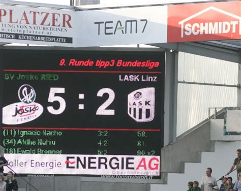 TERMINFIXIERUNG Runde 28 SV Josko Ried Lask Linz SV Ried