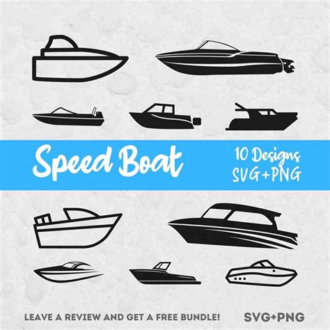 Speedboat Svg Bundle Boat Clipart Speedboat Cut Files Svg Inspire