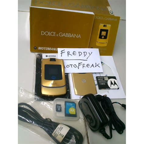 Rare Motorola Razr V I Gold Dolce Gabbana Special Edition Original