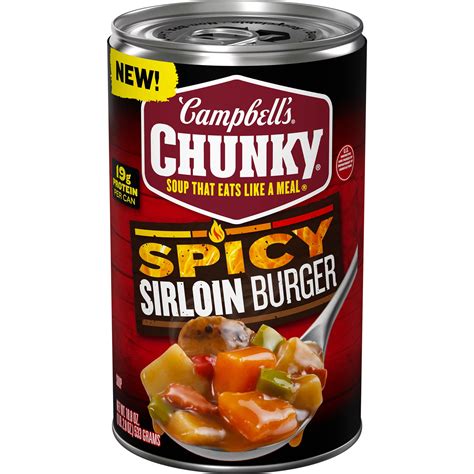 Campbell S Chunky Soup Ready To Serve Spicy Sirloin Burger Soup