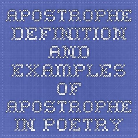 Apostrophe Definition And Examples Of Apostrophe Apostrophe