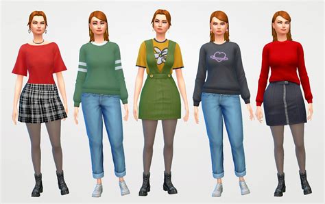 The Sims 4 Basegame Lookbook Cute Sims 4 Base Game Outfits NBKomputer