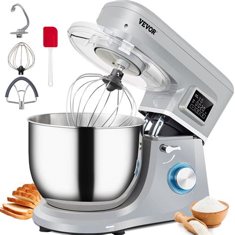 VEVOR Stand Mixer, 660W Electric Dough Mixer with 6 Speeds LCD Screen ...