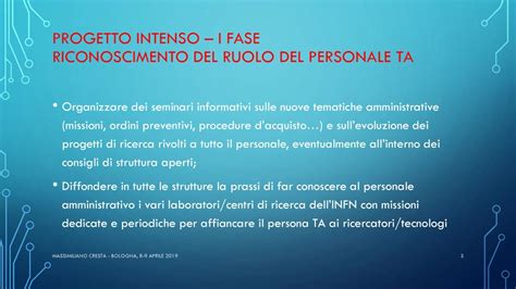 Progetto Intenso What Next Tta Ppt Scaricare