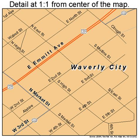 Waverly City Ohio Street Map 3981942