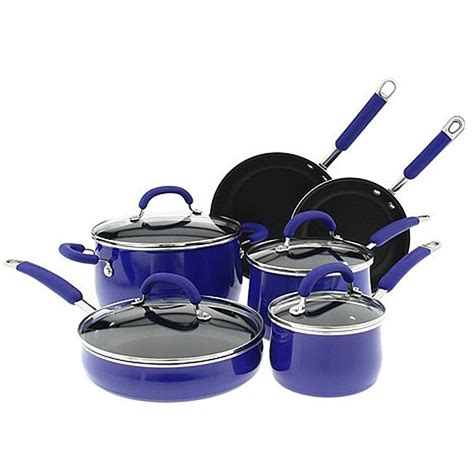 Rachael Ray Blue 10 Piece Cookware Set 12410713