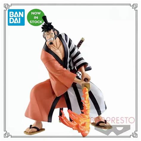 One Piece Kin Emon PVC Anime Action Figures Original 19cm Bandai