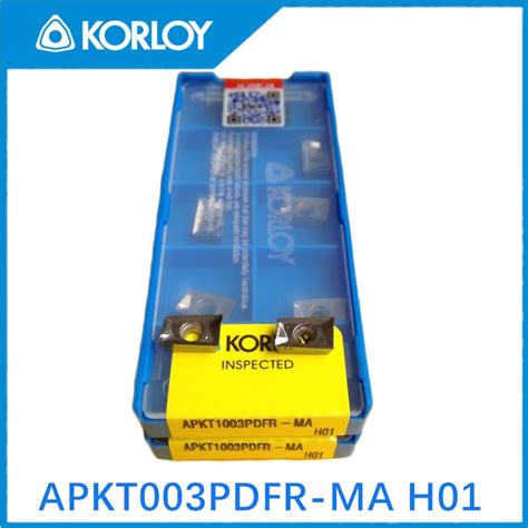 10PCS KORLOY 초경 인서트 APKT1003PDFR MA h01 2 구리 알루미늄 CNC 밀링 커터 cnc milling