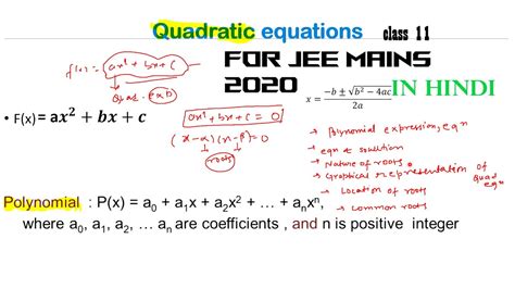 Quadratic Equation For Jee Mains Pcmconcept Lec 01 Theory Of